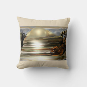Coussin Sun Rise On the Desert Southwestern Abstrait Art