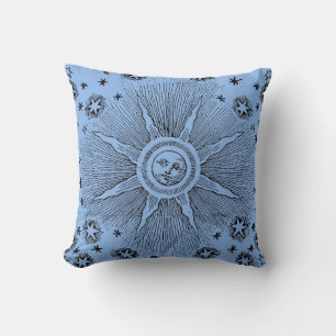 Coussin Sun Stars Antique Nuit Ciel Médiéval Zodiac