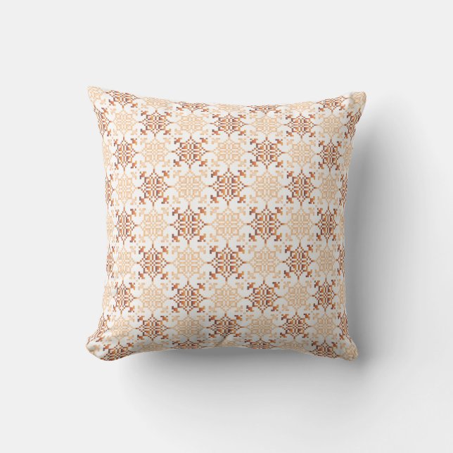 Coussin SUN traditionnel letton motif géométrique VII (Recto)