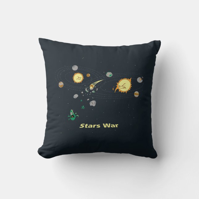 Coussin Sun Wars, Star Battles, ou peut-être... (Recto)