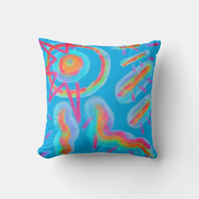 Coussin Sunburst Abstrait Art (Recto)