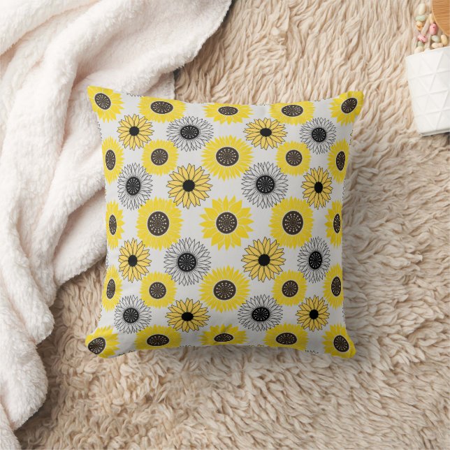 Coussin Sunflower bx4 Design 2 Off-White BG (Couverture)