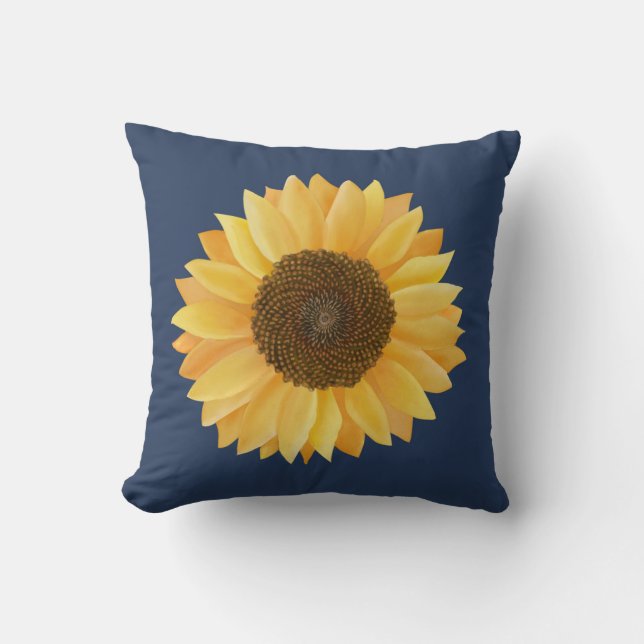 Coussin Sunflower Golden Motif (Recto)