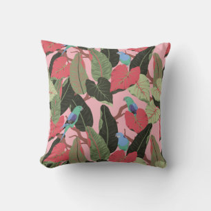Coussin Sunny Hawaii Tropical Exotic Birds of Paradise