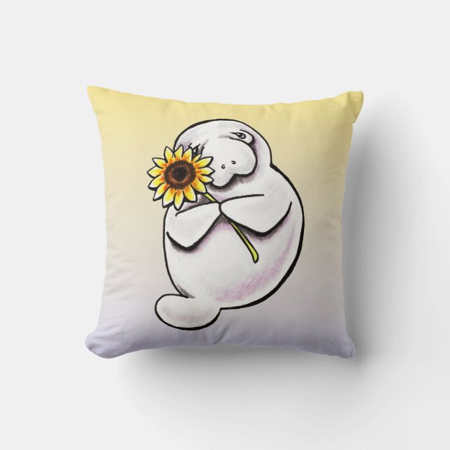 Coussin Sunny Manatee Off-Leash Art™ (Recto)