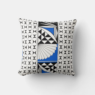 Coussin Sunrise amérindienne du sud-ouest en bleu