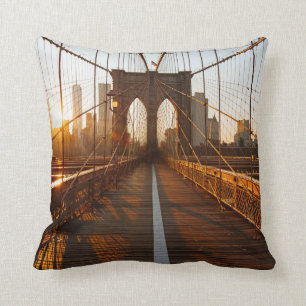 Coussin Sunrise du pont Brooklyn de New York