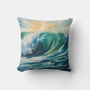 Coussin Sunrise Ocean Waves Beach