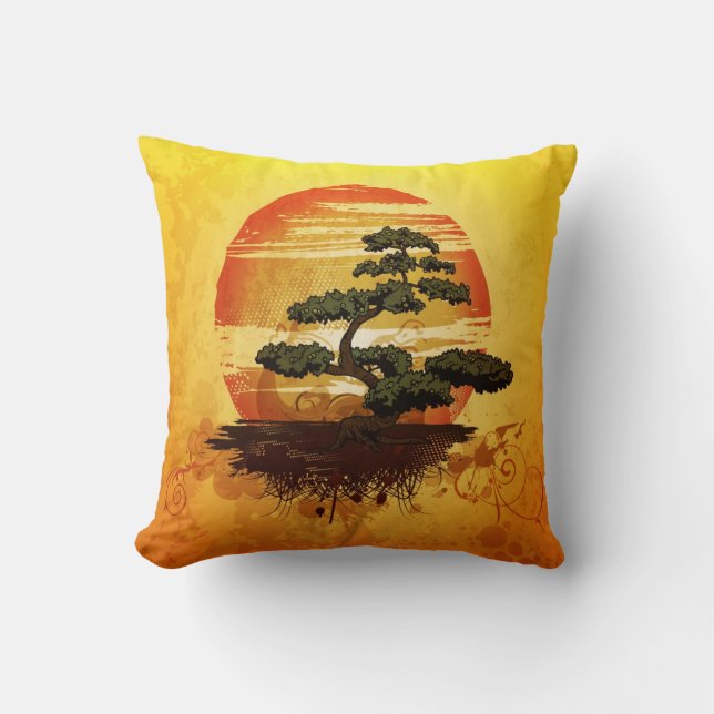 Coussin Sunset de Bonsai Tree (Recto)