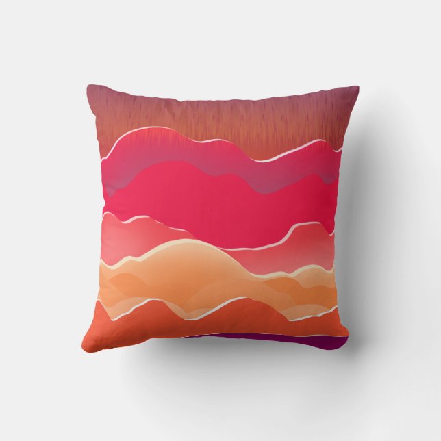 Coussin Sunset Peaks Livre moderne Collage Art (Verso)