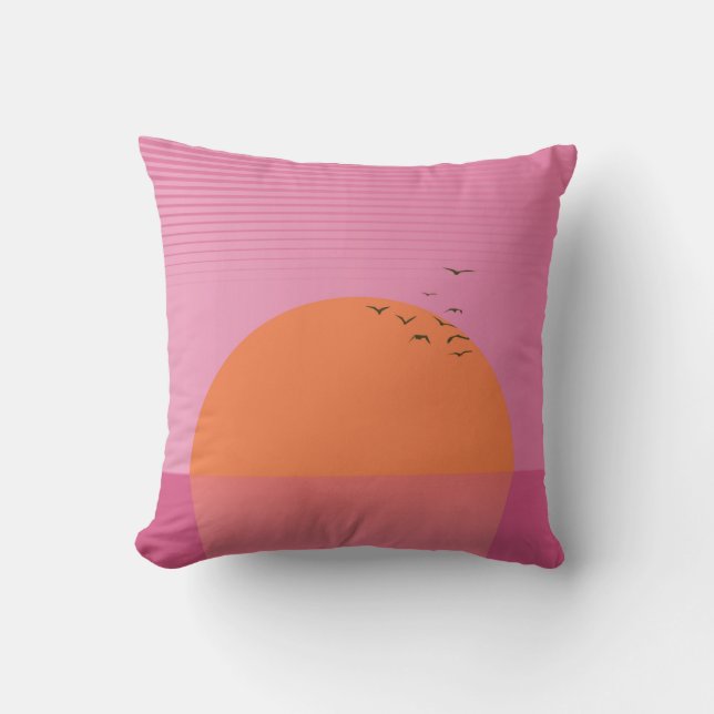 Coussin Sunset rétro (Recto)