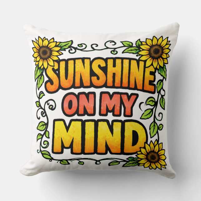 Coussin Sunshine on My Mind (Recto)