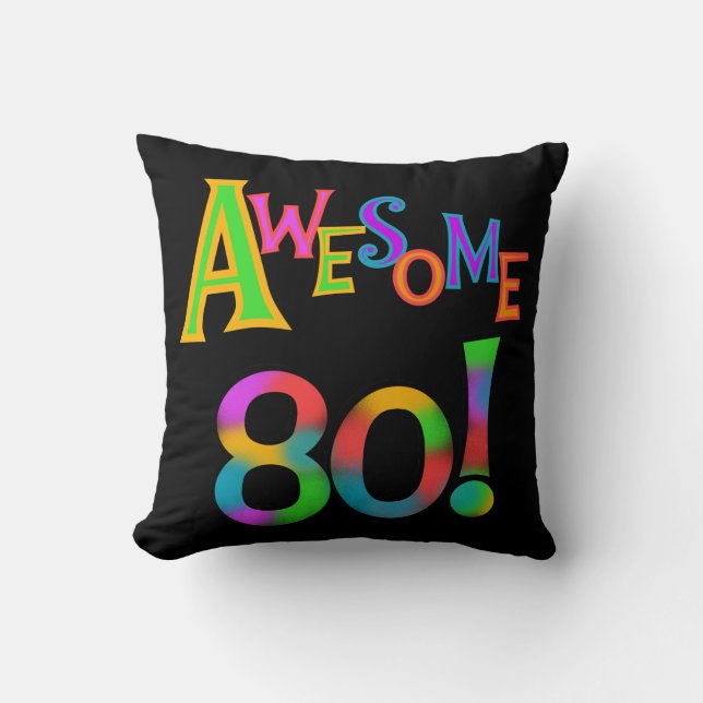 Coussin Super 80 T-shirts et cadeaux d'anniversaire (Recto)