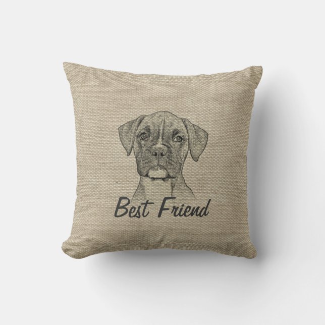 Coussin Super adorable adorable chien de chiot de boxer te (Recto)