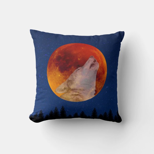 Coussin Super Blood Wolf Moon 2019 (Recto)