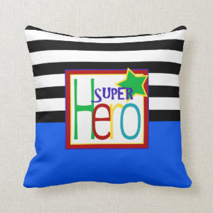 Coussin Super Hero   Bleu, Noir, Rouge, Vert