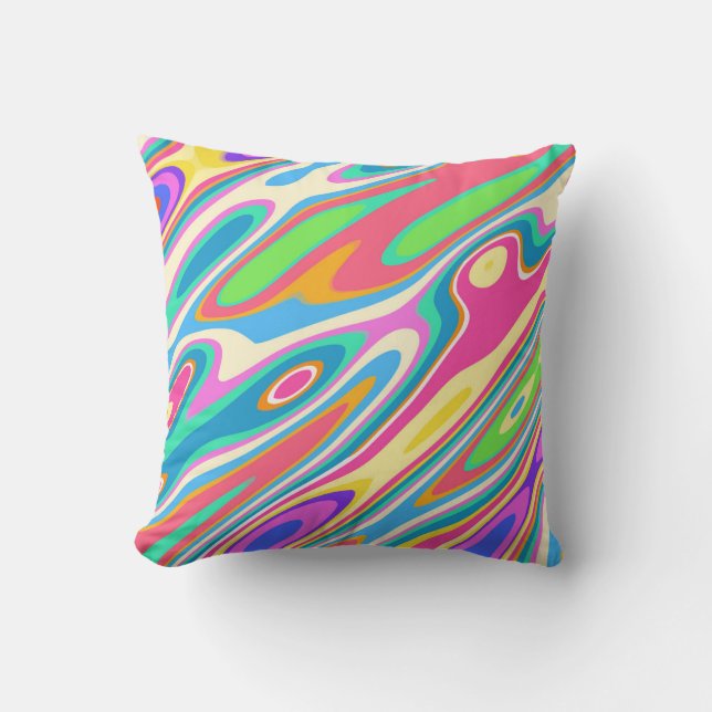 Coussin Super Hipster Retro Rainbow Surface Motif (Recto)