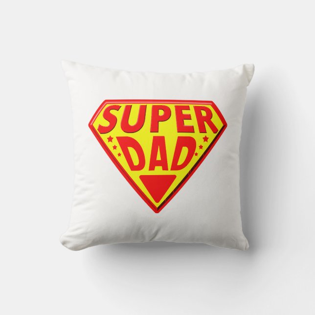 Coussin Super Papa - Bonne Fête des Pères (Recto)