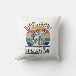Coussin Super Papi Pêcheur Chemise Vintage Coucher de Sole