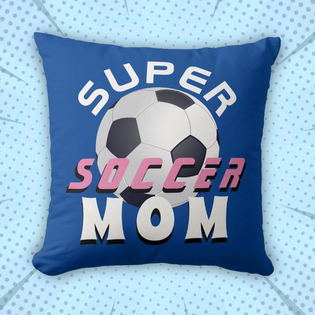 Coussin Super Soccer Maman Sport Mère fête des mères (Créateur téléchargé)