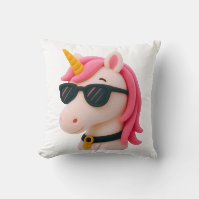 Coussin super soft unicorn-style plush style (Recto)