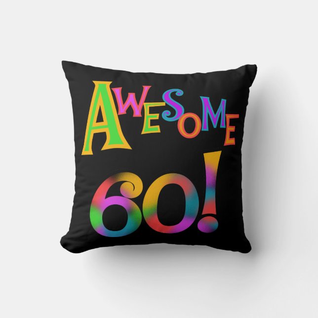 Coussin Superbe 60 T-shirts et cadeaux d'anniversaire (Recto)