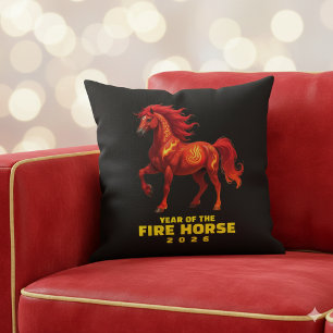 Coussin Superbe année chinoise du Cheval de Feu 2026