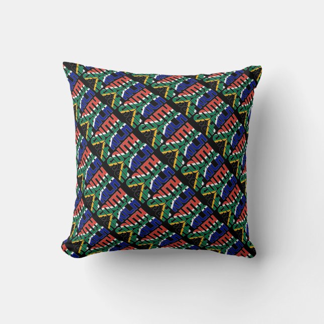 Coussin Superbe drapeau national d'Afrique du Sud (Recto)