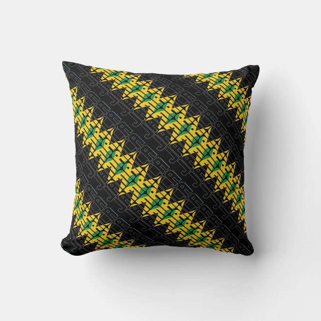 Coussin Superbe drapeau national de la Jamaïque (Recto)