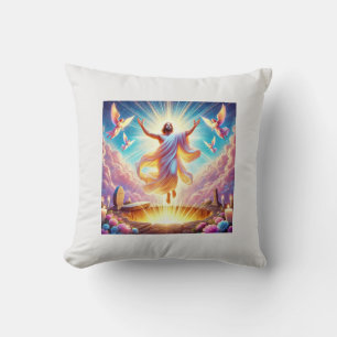 Coussin Superbe résurrection 3D de Notre Seigneur Jésus Ch