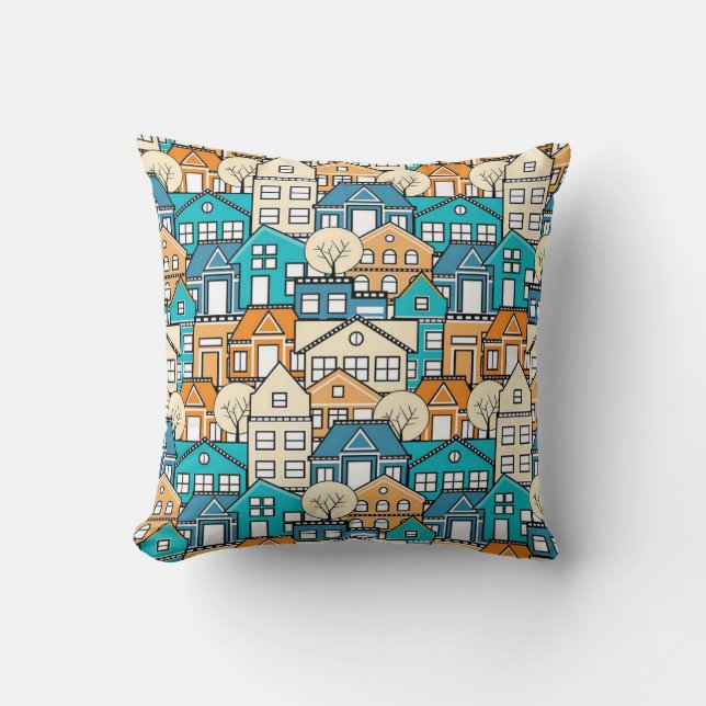 Coussin Superbe Schéma de banlieue (Recto)