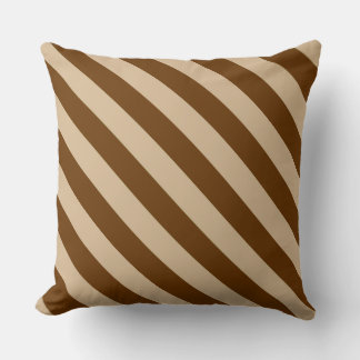 Coussin Superbes rayures Brown et Tan