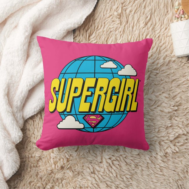 Coussin Supergirl Graphique Pop Mondial (Couverture)