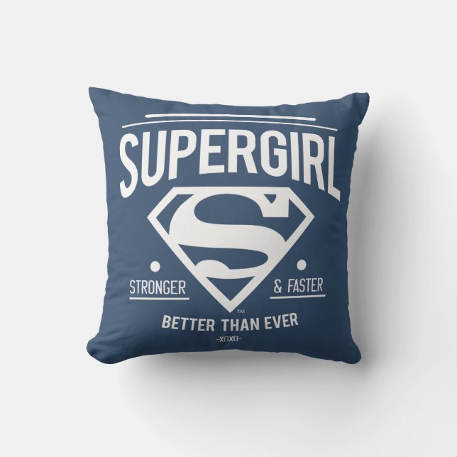 Coussin Supergirl mieux que jamais Retro Graphic (Recto)