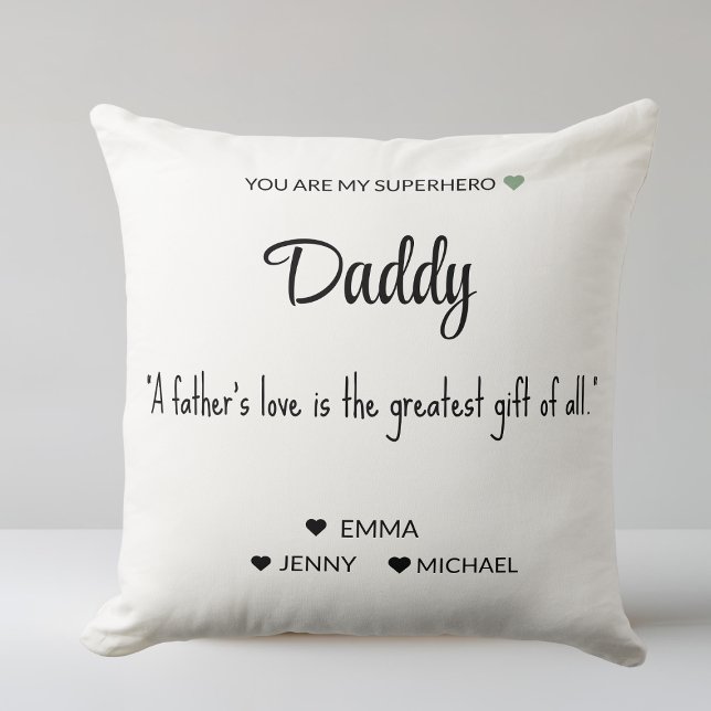 Coussin Superhero papa personnalisé (Créateur téléchargé)