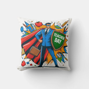 Coussin Superpower Teacher Fun Teacher Day Classroom Décor