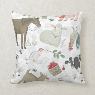 Coussin Sur La Ferme Animale Ferme Pays Rustique Cute