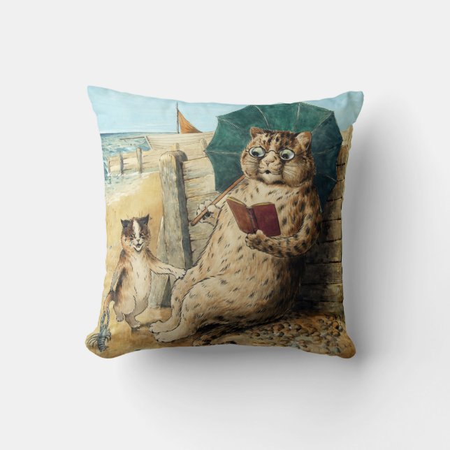 Coussin Sur La Plage, Louis Wain (Recto)