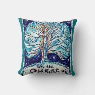 Coussin Sur la quête de ma vie - Arbre - Étoiles.