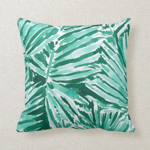 Coussin SUR l'aquarelle tropicale de paume de VACAY