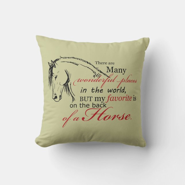 Coussin Sur le dos d'un cheval (Recto)