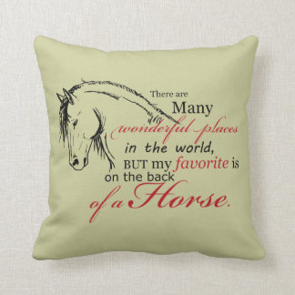 Coussin Sur le dos d'un cheval