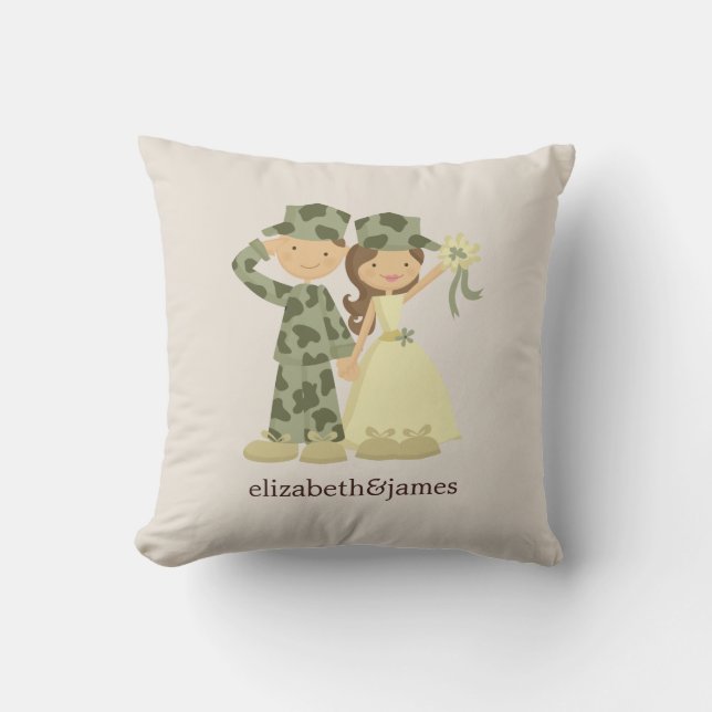 Coussin sur mesure du Mariage de soldat et de mari (Recto)