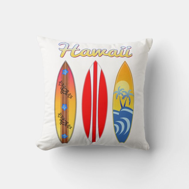 Coussin Surf-boards Hawaii (Recto)