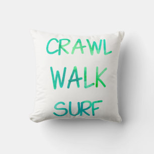 Coussin Surf de marche à la rampe avec police verte