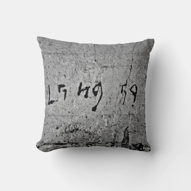 Coussin Surface en béton noir et gris (Recto)