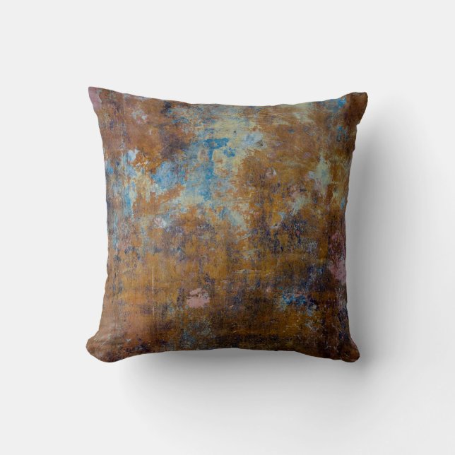Coussin Surface en bois Brown et rose (Recto)