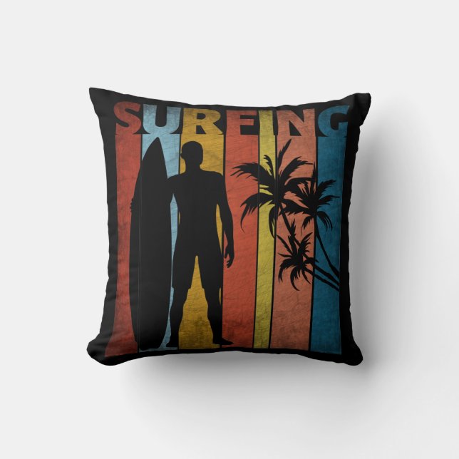 COUSSIN SURFANT L'ÉTÉ TROPICAL (Recto)