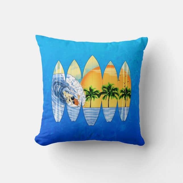 Coussin Surfer Et Surf (Recto)