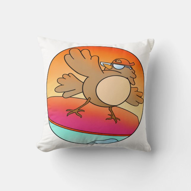 Coussin Surfeur d'été (Recto)